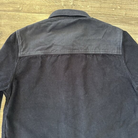 Random Access Men’s Corduroy Shirt S Navy Blue Button-Up Casual Fall Jersey - Picture 15 of 16